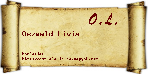 Oszwald Lívia névjegykártya